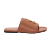 Jw Anderson Jw Anchor Plaque Slide Sandals In Pecan