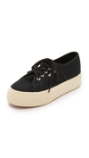 Superga 2790 Acotw Platform Sneakers In Black