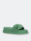 New York And Company Women's Camilia Platform Slide Sandals Women's Shoes In Green