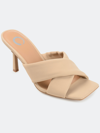 Journee Collection Oppal Square-toe Pump In Mocha