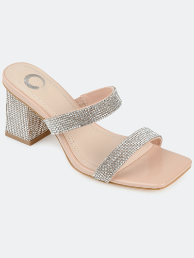 Journee Collection Shandee Tru Comfort Foam Heeled Sandal In Nude