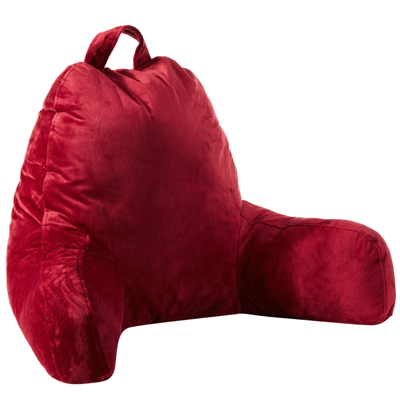 Cheer Collection Kids Size Reading Pillow With Arms For Sitting Up In Bed In Red