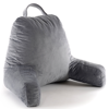 Cheer Collection Kids Size Reading Pillow With Arms For Sitting Up In Bed In Grey