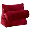 Cheer Collection Wedge Shaped Back Support Pillow And Bed Rest Cushion In Red