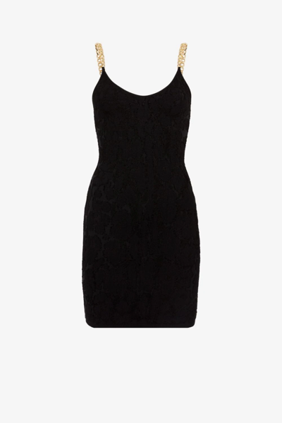 Roberto Cavalli Embellished Ruched Stretch-silk Satin Dress In Black