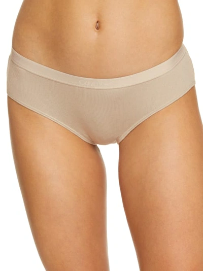 Calvin Klein Pure Ribbed Hipster In Ocean Storm