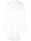 Alexander Wang French Cuff Cotton Oversized Shirt In White