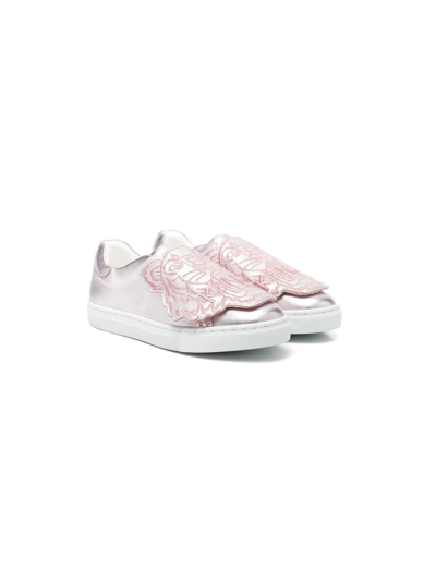 KENZO KIDS Zapatillas de lona con velcro niÑa blanco 