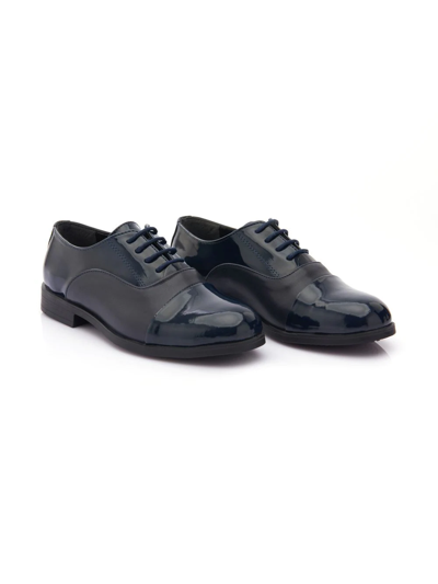 Moustache Kids' Patent-leather Oxford Shoes In Blue