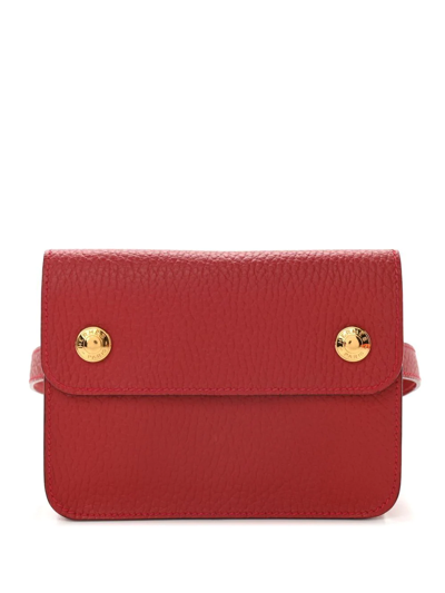 Pre-owned Hermes  Engraved-button Belt Bag In Red