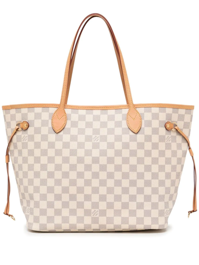 Pre-owned Louis Vuitton Neverfull 托特包（2019年典藏款） In White
