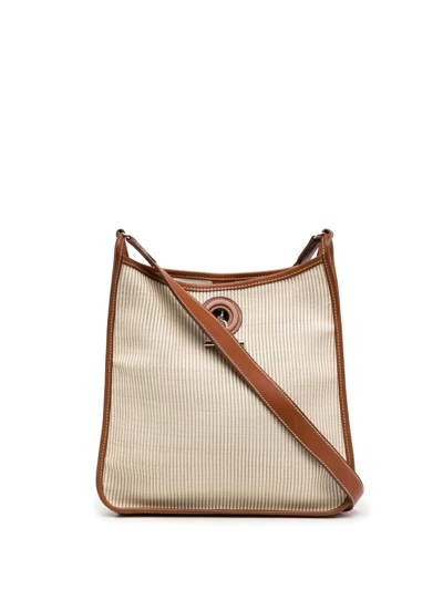 Pre-owned Hermes 1999  Vespa Shoulder Bag In Neutrals