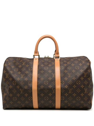 Pre-owned Louis Vuitton 2000  45 Keepall Handbag In Brown