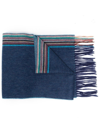 PAUL SMITH SIGNATURE-STRIPE KNITTED SCARF