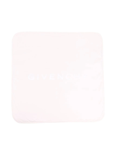 Givenchy Embroidered-logo Square Blanket In Pink