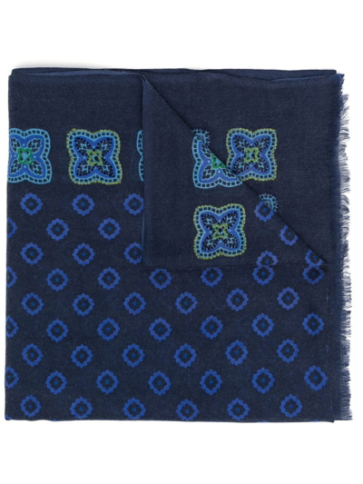 Altea Embroidered-pattern Wool Scarf In 褐色
