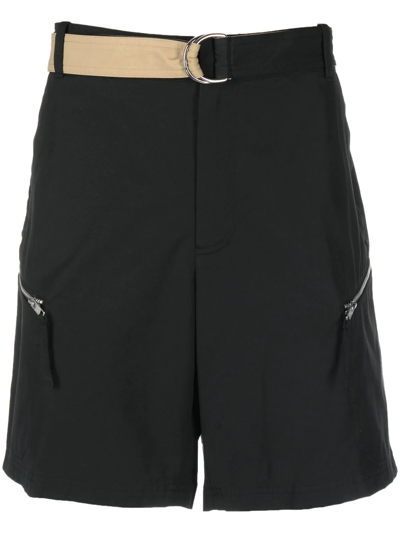 Helmut Lang Belted Cargo Shorts In Black