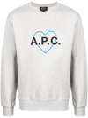 Apc Jules Logo-print Sweatshirt In Grey