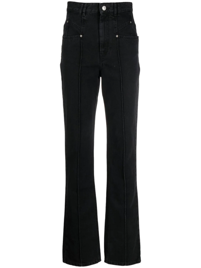 Isabel Marant Niroka Straight-leg Denim Pants In Black