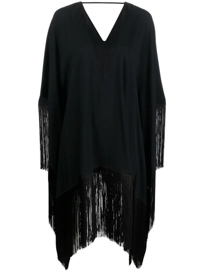 Taller Marmo Very Ross Viscose-blend Mini Kaftan In Black