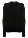 THEORY THEORY BLACK CASHMERE WOMANS CREW NECK SWEATER