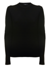 Theory Crewneck Cashmere Knit Sweater In Black