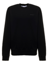 OFF-WHITE OFF WHITE MAN S BLACK COTTON SWEATSHIRT WITH DIAG PRINT