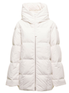 JIL SANDER JIL SANDER WOMANS WHITE QUILTED NYLON OVERSIZE DOWN JACKET