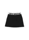 Off-white Logo Embroidered Slim Fit Mini Skirt In Black Black