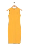 Calvin Klein Sleeveless Sheath Dress In Ochre