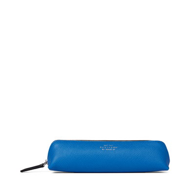 Smythson Pencil Case In Panama In Lapis