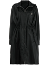 PRADA PRADA RE-NYLON DRAWSTRING HOODED COAT