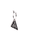 Prada Black Triangle Logo Earring Sx