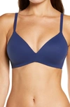 Wacoal How Perfect Wire Free T-shirt Bra In Medieval Blue