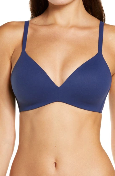 Wacoal How Perfect Wire Free T-shirt Bra In Medieval Blue