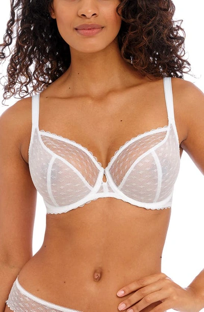 Freya Signature Underwire Plunge Bra In White