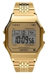 Timex T80 Digital Bracelet Watch, 34mm In Gold