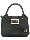BURBERRY PRORSUM BURBERRY THE SMALL BUCKLE TOTE IN GRAINY LEATHER - BLACK,403379711806298