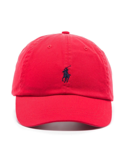 Polo Ralph Lauren Polo Pony Logo-embroidered Cotton Cap In Red