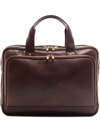 Brunello Cucinelli Calfskin Zipped Briefcase In Braun