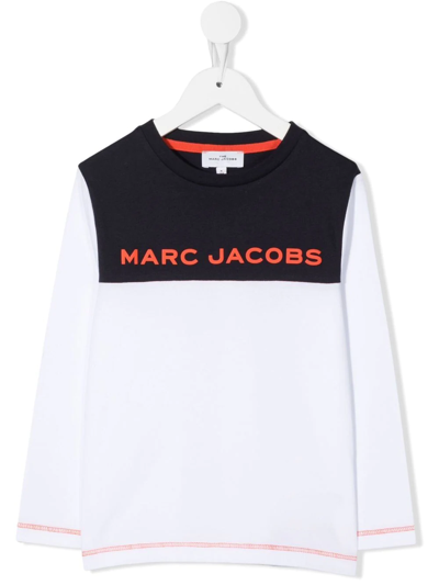 The Marc Jacobs Logo-print Colour-block T-shirt In Weiss