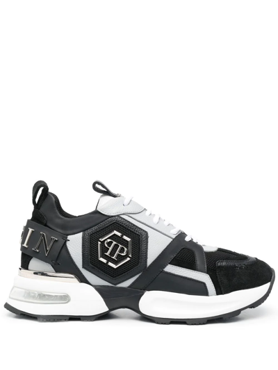 Philipp Plein Hexagon-logo Low-top Sneakers In Schwarz