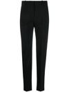 Alexander Mcqueen High-waist Plain Trousers In Black