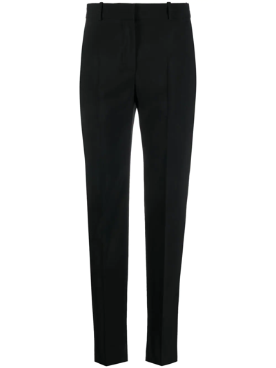 Alexander Mcqueen High-waist Plain Trousers In Black