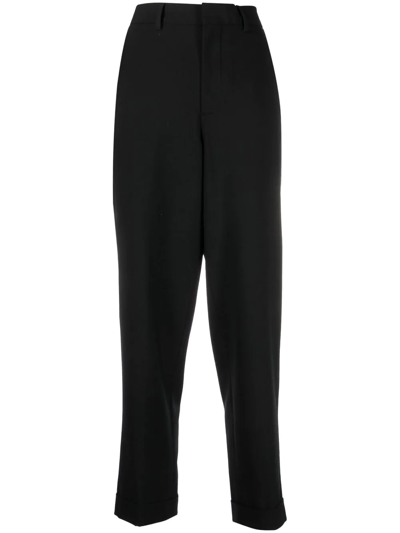 Closed Auckley Pressed-crease Tailored Trousers In Black