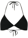 Nanushka Triangle Bikini Top In Black