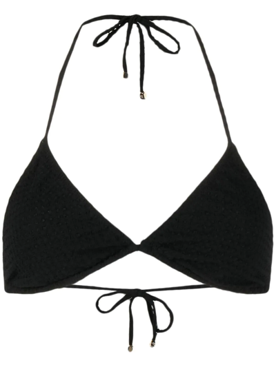 Nanushka Triangle Bikini Top In Black