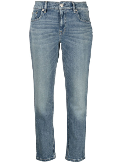 Lauren Ralph Lauren Relaxed Tapered Ankle Jeans In Provence Wash