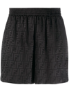 Fendi Ff Monogram Shorts In Black