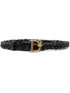 Dsquared2 Braided Logo Buckle Belt In Schwarz